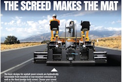 Asphalt pave rear-mounted screed