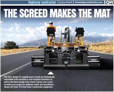 Asphalt pave rear-mounted screed