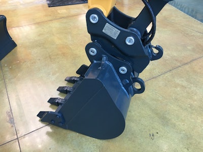 The upgraded R35Z-9A is designed for quicker attachment switches and has an improved bucket with two-piece tooth design for easier replacement and a lifting eye.