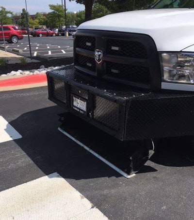 JAWS is mounted to the front of an MoDOT pick up truck. Photo: KC Scout