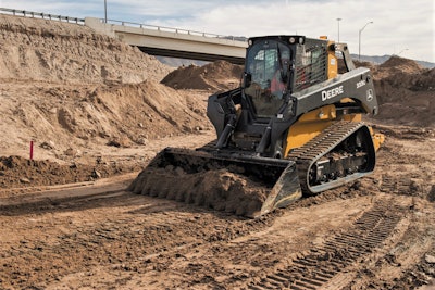 On-board grade indication John Deere 333G