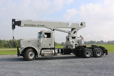The NBT30H-2 TM includes 5 feet of space between the crane mount and cab for such things as tool boxes and chain rack storage.