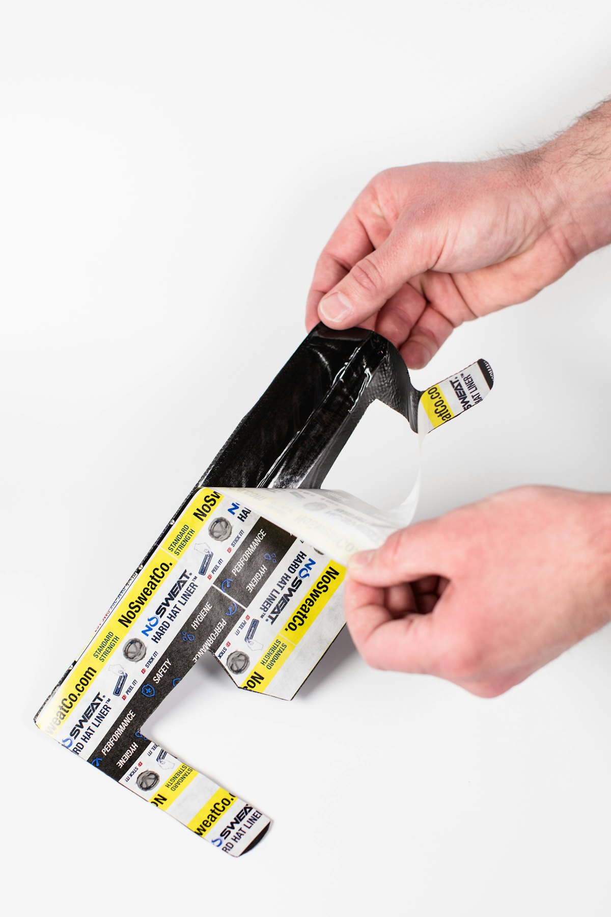 Hard hat top sweat liner