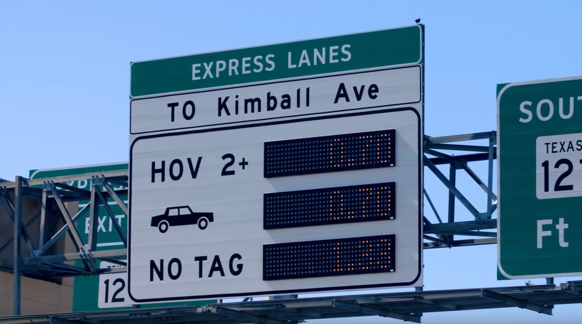 Texas DOT HOV toll lane