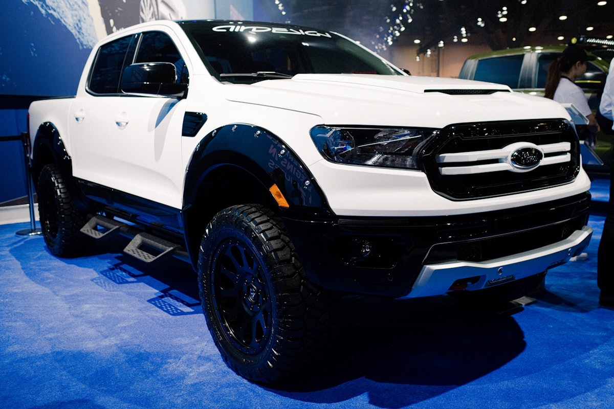 Custom 2019 Ford Rangers on display at the 2018 SEMA show | Equipment World