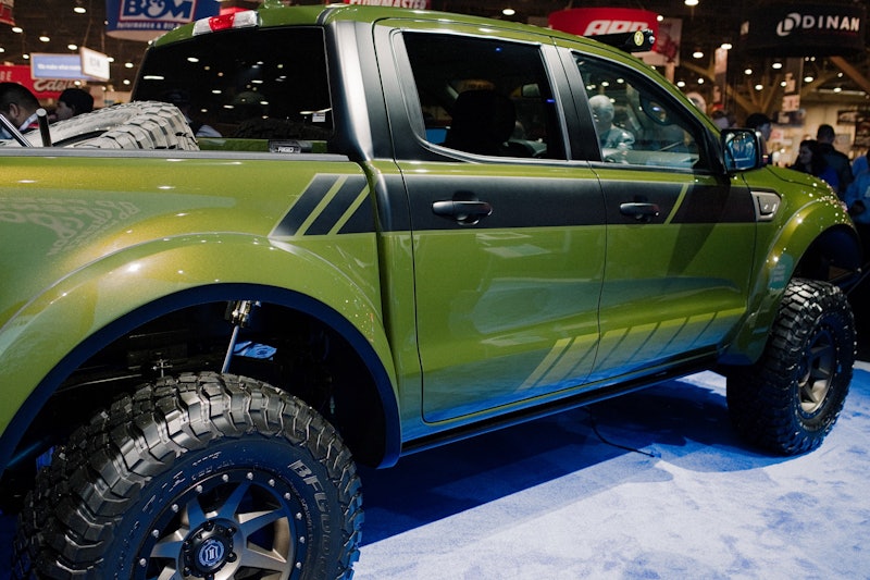 Custom 2019 Ford Rangers on display at the 2018 SEMA show | Equipment World