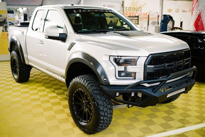 Hennessey’s latest VelociRaptor brings back the V8 engine to Ford’s off-road pickup. The supercharged truck churns out 758 hp. Photos: Wayne Grayson