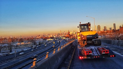 Mecalac’s compact machines are designed for urban settings, such as this construction site in New York City.