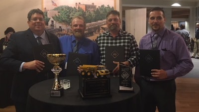 Alta Equipment technicians took first place honors in the North American Masters Competition contest and are slated to compete in the global contest in Sweden next March. Left to right are Michael Ruiz, program manager, with technicians Jeff Puehler, Byron Center branch; Nate Pierce, Metro West branch; and Jeff Yaek, Detroit branch.