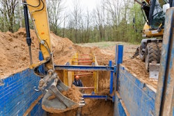 CAL OSHA Photo trench box trenching trench