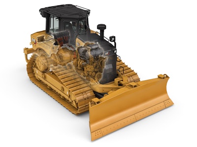 Cat D6 XE with drivetrain visual