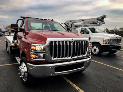 International Truck in Parking Lot