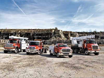 Lineup of CV Series International Trucks
