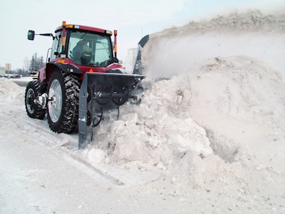 Tractor Plowing Snow
