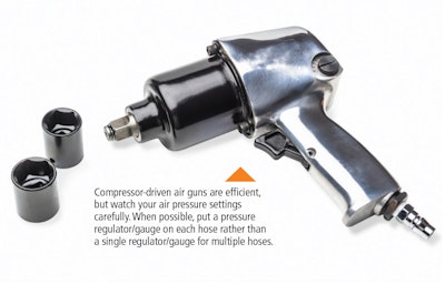 Compressor-driven air gun