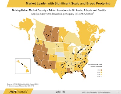This map from the company’s 3Q presentation shows the company’s approximately 275 locations.