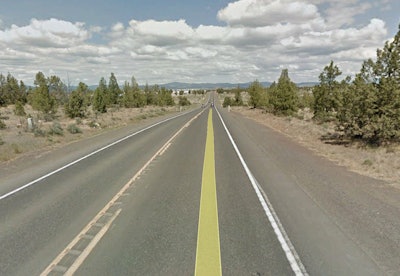 Highway 126 between Redmond and Prineville, Ore. Google Earth screen shot.