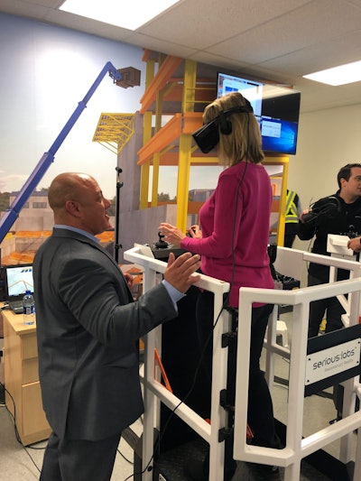 Serious Labs’ MEWP simulator allows training without the risk.