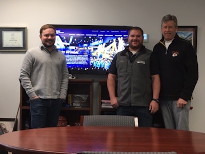 Van Keppel personnel include left to right Taylor Killion, general manager for construction equipment; Ben Schmidtlein, aggregate territory manager; and Bill Walker, president.
