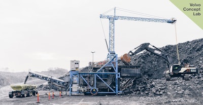 Overview of Volvo-Skanska Electric Site quarry experiment.