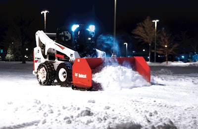 Bobcat Plowing Snow