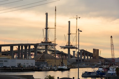 The under-construction new Gerald Desmond Bridge. Credit: Gerald Desmond Bridge Replacement Project