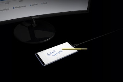 The Note 9 can be connected to a desktop monitor and used as a computer.