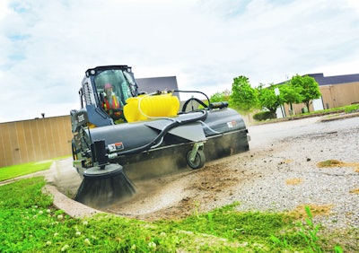 John Deere Pick-Up Broom with optional gutter brush and water tank