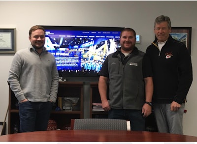From left to right: Taylor Killion (GM for Construction Equipment), Ben Schmidtlein (aggregate territory manager), and President Bill Walker.