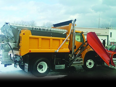 Municipal Spreader in Snow