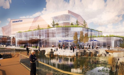 Earlier rendition of Komatsu Mining headquarters.
