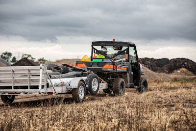 Polaris UTV hauling a trailer