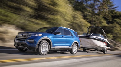 Ford Explorer Hauling Boat