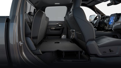 2019 Ram Heavy Duty Crew Cab rear seat profile flat-load floor