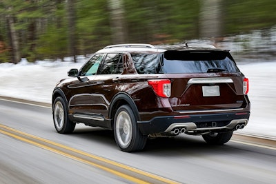 Ford Explorer Platinum on road