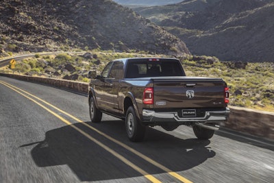 2019 Ram Heavy Duty Longhorn Mega Cab on the road