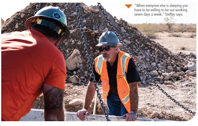 Dan Steffey on construction project site