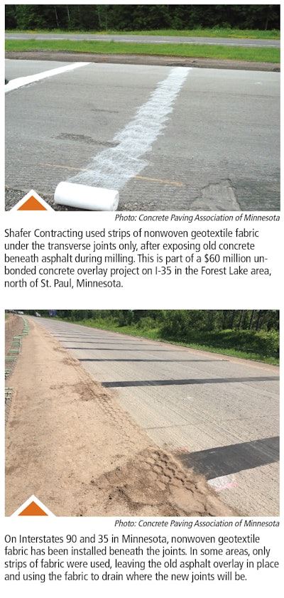 Nonwoven geotextile fabric being used in different road repairs