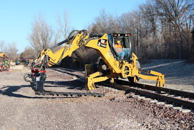 Although more commonly found on excavators, tilt rotators can also be found on backhoes.