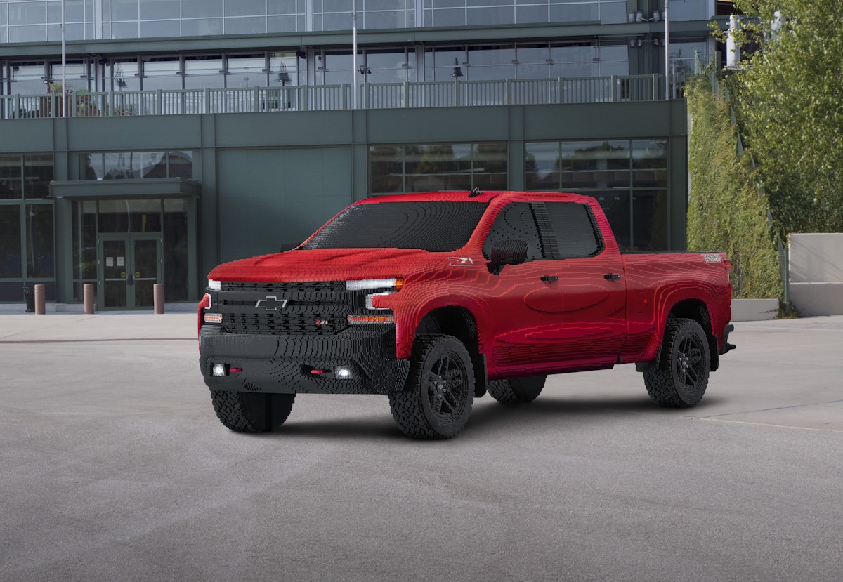 First Chevy Silverado full size LEGO truck revealed at Detroit Auto Show Equipment World