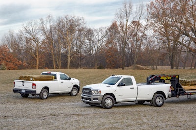 2019 Ram 2500 Tradesman — regular cab and 2019 Ram 3500 Tradesman — dually regular cab