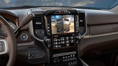 2019 Ram Heavy Duty UConnect 4C split screen trailer hookup