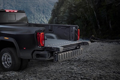 Tailgate of the GMC Sierra Denali heavy duty truck