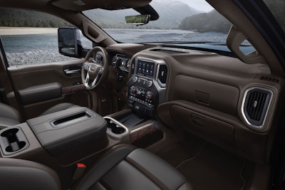 Interior of GMC Sierra Denali