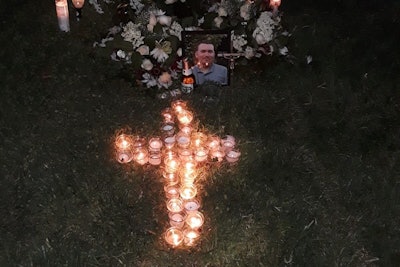 Abel Sauceda Quiñónez of Modesto was killed in a trench collapse in California on July 27. A photo from his family’s GoFundMe page shows a memorial created in his memory. The effort raised $27,276 for funeral costs and to send his body home to Mexico.