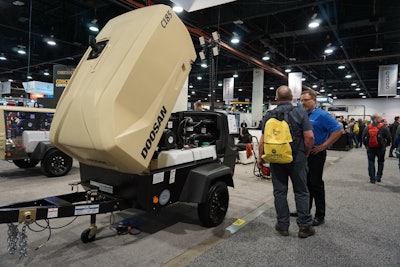 Doosan Portable Power C185 on the World of Concrete show floor.
