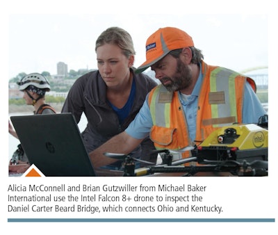Construction Workers Analyzing Drone Data