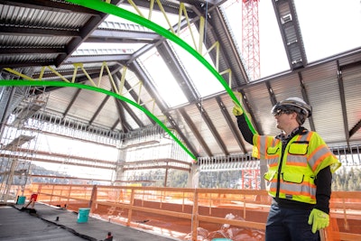 See your buildings and all the layers in them in a 3D hologram with Trimble’s XR10 with HoloLens 2 hardhat accessory.