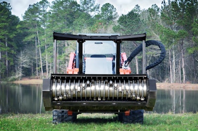 dront of diamond mowers Skid Steer Drum Mulcher attachment