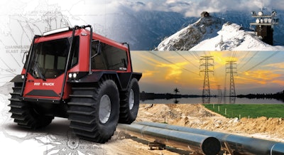 fat truck off road amphibious transporter